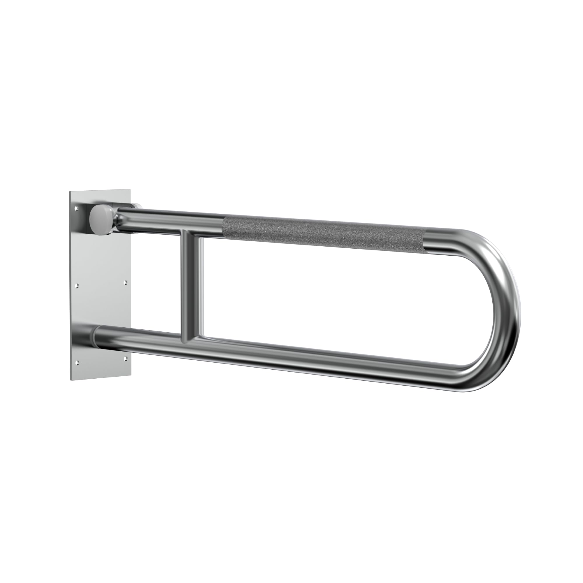 Barra de agarre abatible para baño, acero inoxidable con agarre texturizado, 76,2 cm