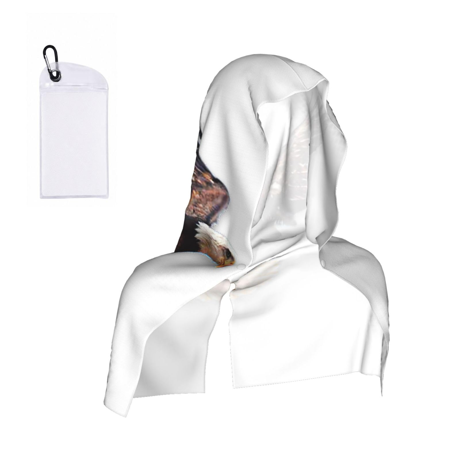DUWAA An Eagle Print Cooling Hooded Sports Towel, 30×60cm Quick Drying Summer Cool Head Wrap For Neck And Face