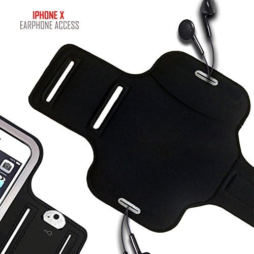 RevereSport iPhone X/XS Running Armband with Full Screen Access. Sports Arm Phone Case Holder for Runners, Exercise, Gym Workouts