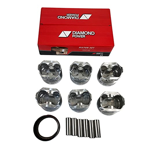 Partsflow Piston and Piston Ring Kit For 1997-2006 Jeep Wrangler For 1996-2004 Jeep Grand Cherokee For 1996-2001 Jeep Cherokee 4.0L P3241,P3071,H802CP,3241HC