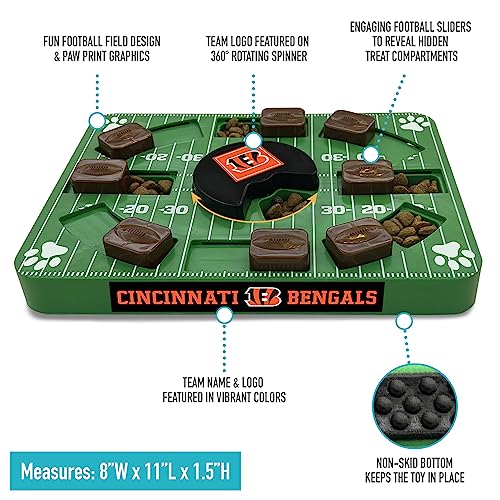 Image of Pets First NFL Cincinnati Bengals Puzzle Toy for Dogs, Slow Feeder Board for Pets, Interactive Doggie Treat Toy