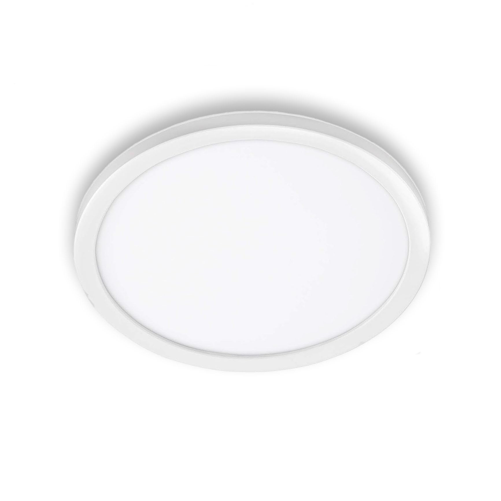 Telefunken LED Outdoor Wall Light 1-Bulb Backlight Effect 15 Watt 2000 Lumen 4,000 Kelvin IP44 White Round Diameter 28 cm