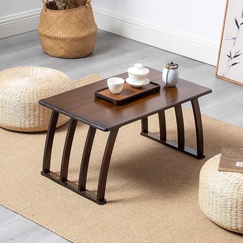 Table basse en bambou : table d'appoint scandinave pour salon