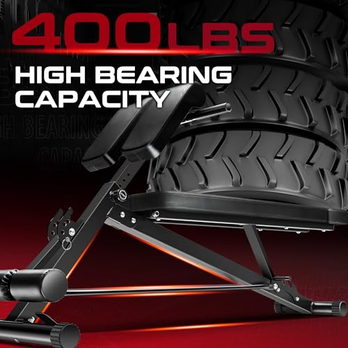 image for BODY RHYTHM Adjustable Weight Bench, Foldable Roman Chair for Full Bod