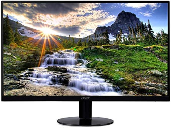 Acer 21.5 Inch Full HD (1920 x 1080) IPS Ultra-Thin Zero Frame Computer Monitor (HDMI & VGA Port), SB220Q bi