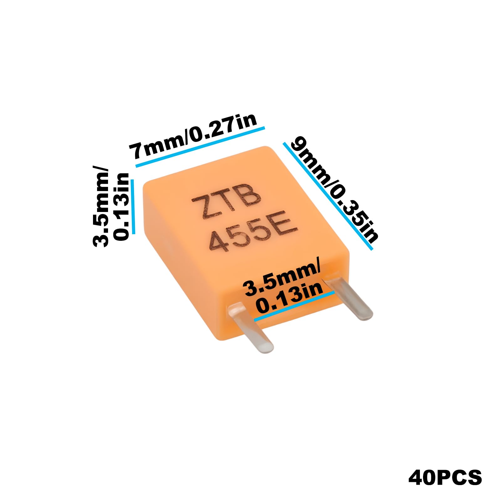 Osciladores de Cristal ZTB455E 455 KHz 40pcs Cerámicos de 2 Pines