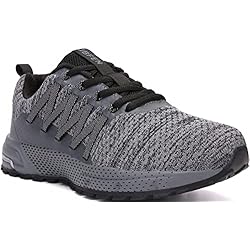 Zapatillas de Deporte Hombres Running Zapatos para Correr Gimnasio Sneakers Deportivas Padel Transpirables Casual Montaña 5 SOLLOMENSI Zapatillas de Deporte Hombres Mujer Running Zapatos para Correr Gimnasio Sneakers Deportivas Padel Transpirables Casual Montaña 36 EU H Gris