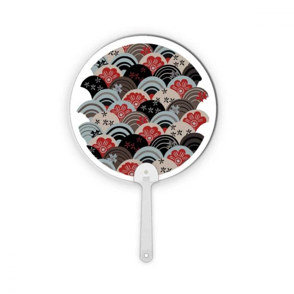 Éventail traditionnel japonais rond en plastique uchiwa pour décoration artisanale d'intérieur