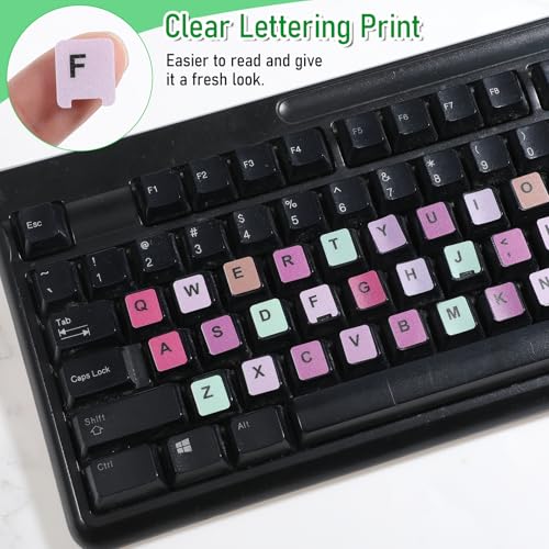 4 Pegatinas para Teclado, Letras Universales para PC Laptop miniatura 3