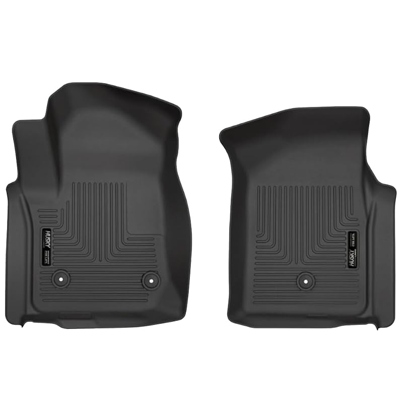 Tapetes automotivos Weatherbeater Husky Liners para Chevrolet Silverado e GMC Sierra Standard Cab, dianteiros, pretos, 2 peças — 13201