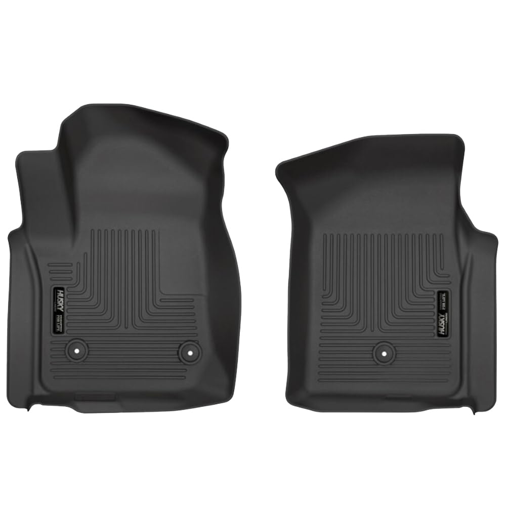 Husky Liners 13201 Fits 2019-20 Chevrolet Silverado 1500/GMC Sierra 1500 Standard Cab Weatherbeater Front Floor Liners