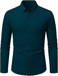 Camisa Social Masculina Slim Fit Manga Longa