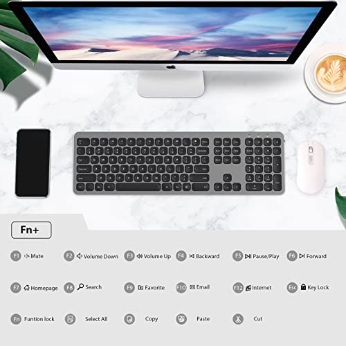 Image of cimetech Wireless Keyboard with Number Pad, Full Size Computer Keyboard, Slim Silent Keyboard for Laptop Desktop PC Windows