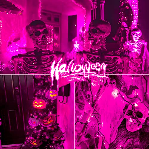 Hopolon E115096 Purple Halloween Mini String Lights,2Pack 50Count Incandescent Christmas Lights Green Wire,13Ft Connectable Tree Lights For Indoor Outdoor Halloween,Valentines,Patio,Party,Home Decor,Purple thumb #4