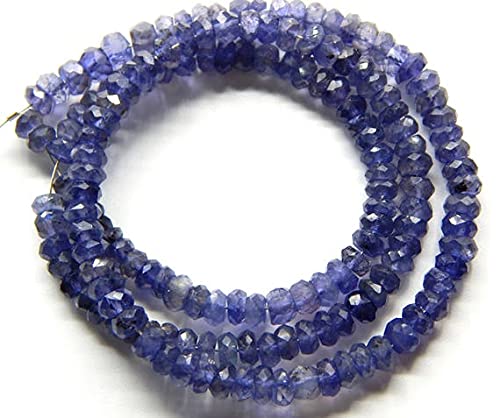 Iolite facettée LKBEADS perles rondelles 4x3mm pour créer un cadeau d'anniversaire unique