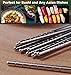 Omia Metal Chopsticks Premium Reusable 5 Pairs Stainless Steel Chopsticks Dishwasher Safe Lightweight Non-Slip Chop Sticks