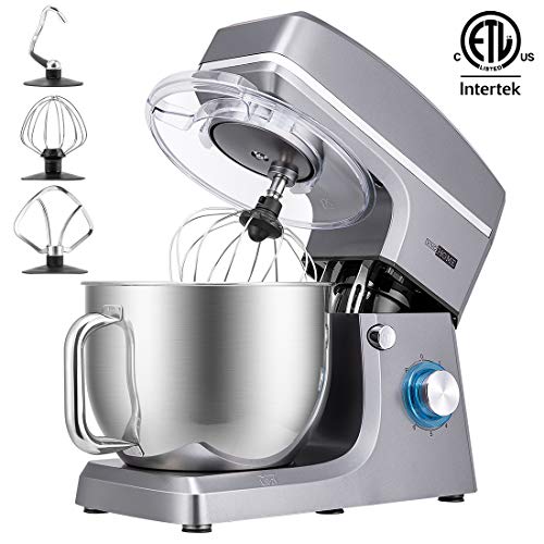 VIVOHOME 7.5 Quart Stand Mixer, 660W 6-Speed Tilt-Head Kitchen Electric Food Mixer