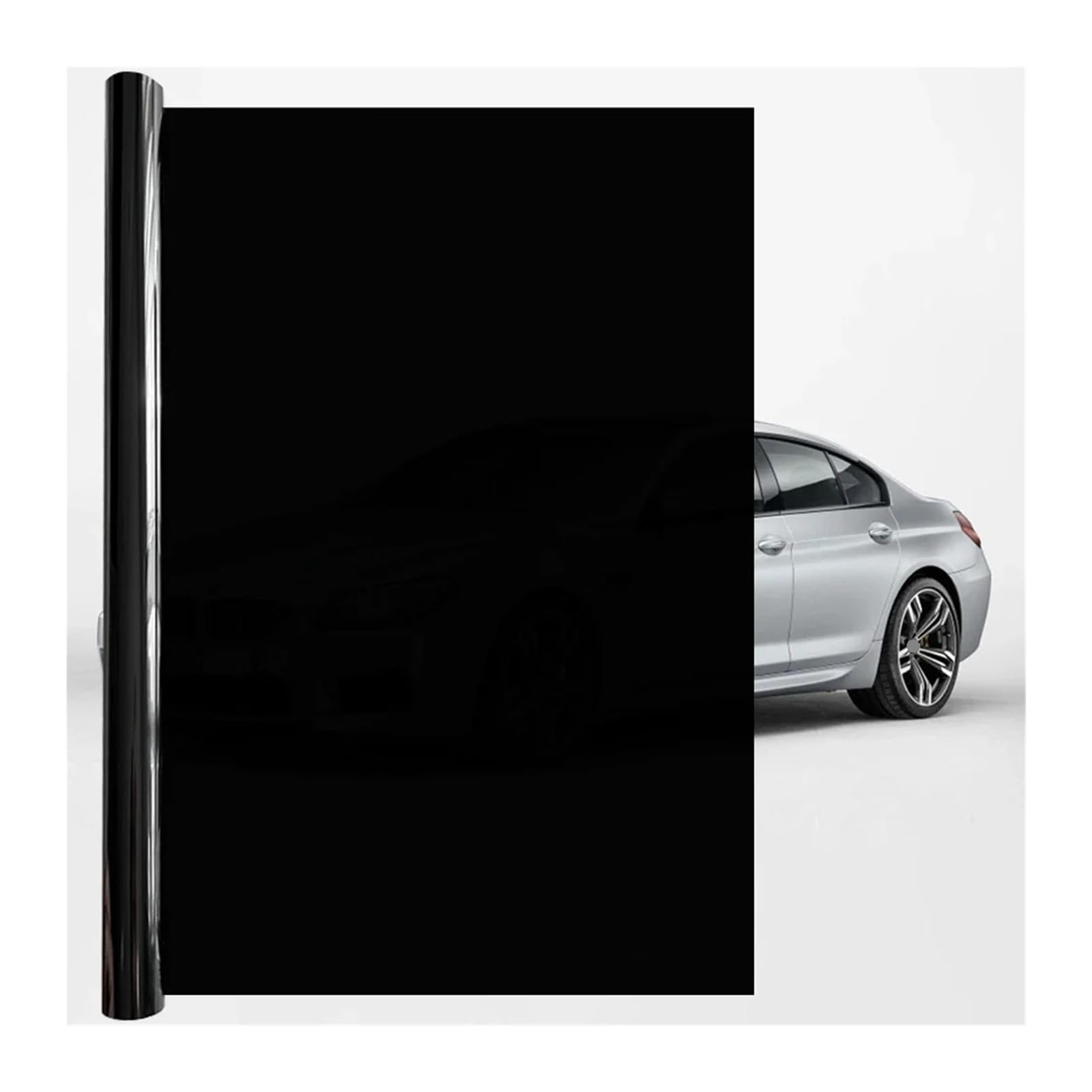 50cmx3/6m Car Window Privacy Tint Film Auto Vinyl Anti Look Dark Glass Foils Sticker Summer Solar UV Films Protector Accessories(1Percent VLT,50x300cm)
