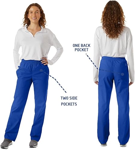 Miniatura 3 de SPECTRUM UNIFORMS Pantalón médico unisex, pantalones de uniforme médico clásicos ultra suaves, pantalones de cintura elástica, pantalones médicos y