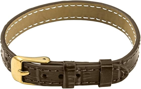 Genuine Leather Cuff Bracelet Brown Adjustable Vintage Full Grain Real Leather Wrap Wristband Watchband Design with Gold Stainless Steel Buckle for Men Women Daily Wear Costume Party Gift