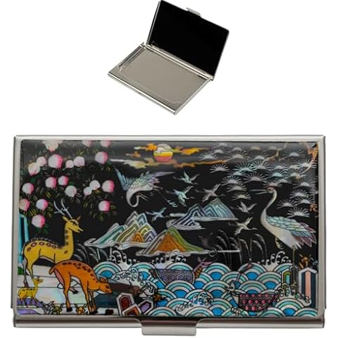 February Mountain Card Case, Leather (Colorful) Cover