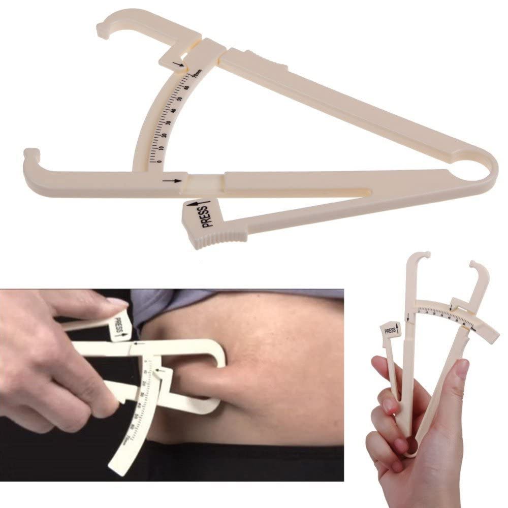 Personal Body Fat Tester Caliper Accurately Handheld BMI Body Fitness Measurement Device Tool Instrument with Percentage Measure Charts for Men and Women (Multicolor)