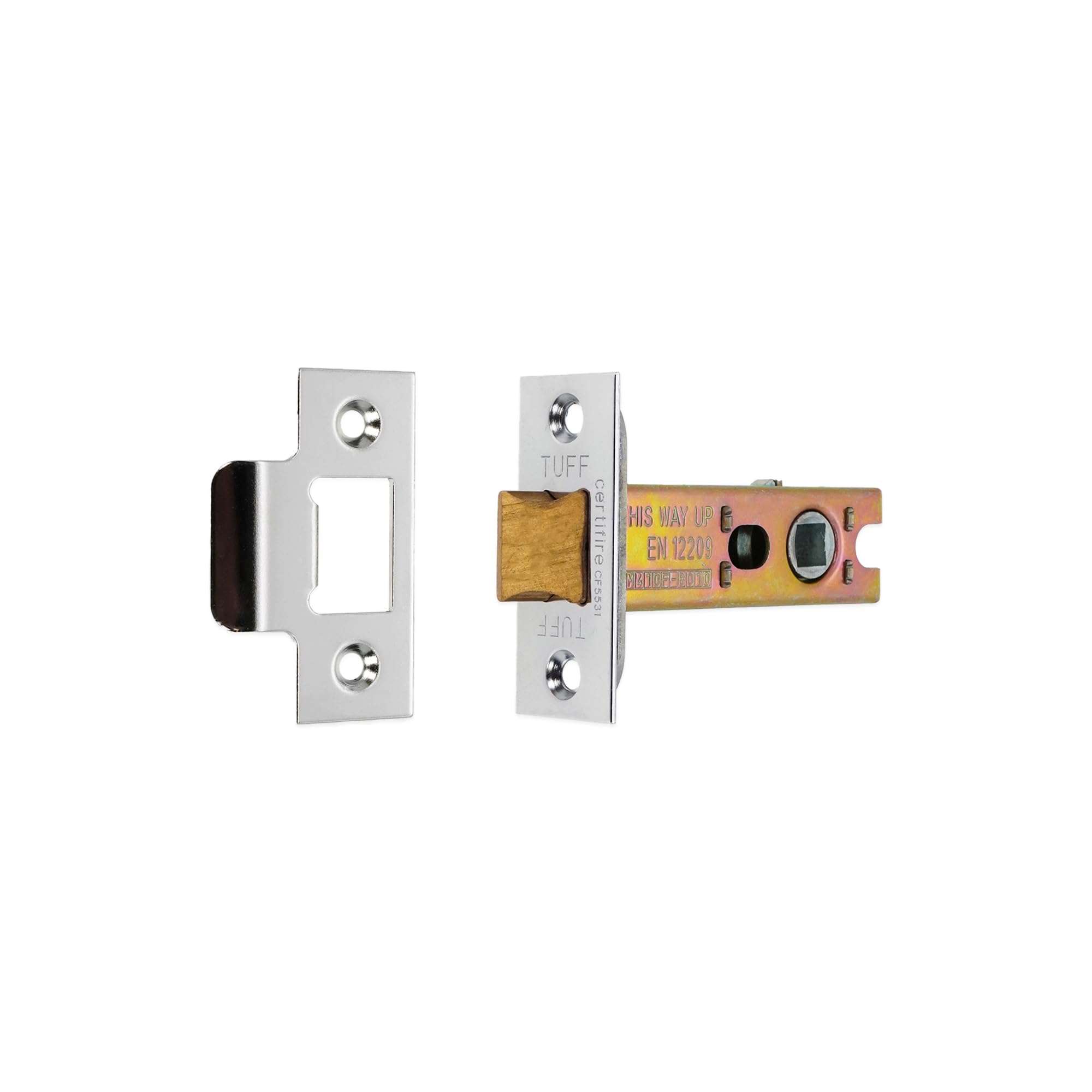 CE Certified 3” Heavy Duty Fire Rated Nickel Plated Sprung Tubular Door Latch Lock 75mm – for Internal and External Doors