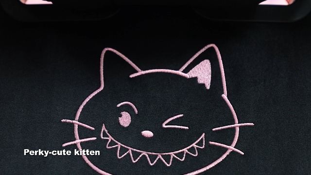 GTRACING Gaming Chair Cute with Cat Ears Ergonomic Computer Chair with Dog Embroidery Adjustable Memory Foam Lumbar Support and Headrest Comfortable Reclining Office Chair Soft Velvet Fabric for Women