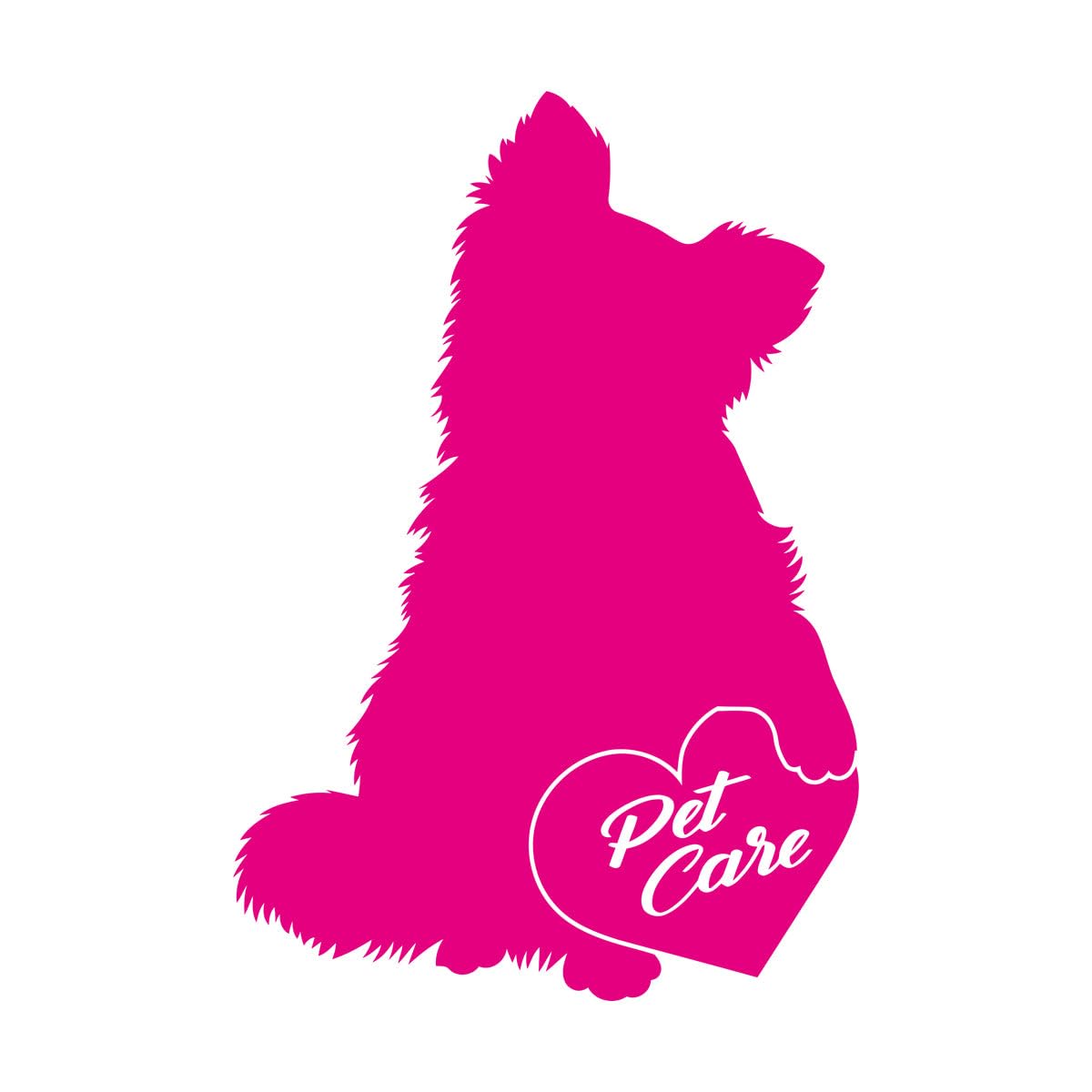 Lettering Stickers Love Dog Pet Care Shop Animal Nursery 54x78.5cm Equipped with Transfer Film kit Large Rosered โ image 1