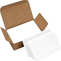 Vista 10 de VANRA 300 tarjetas pequeñas en blanco 8.9x5.1 cm, tarjetas de papel grueso de colores, tarjetas de estudio, tarjetas flash, tarjetas de índice, sin