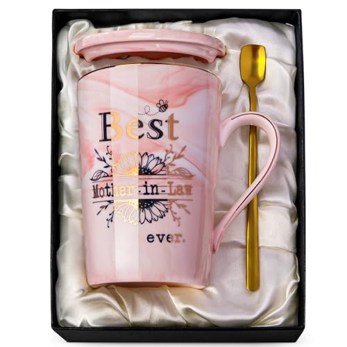 Mother in Law Birthday Gifts, Best Mother In Law Ever Mug,...