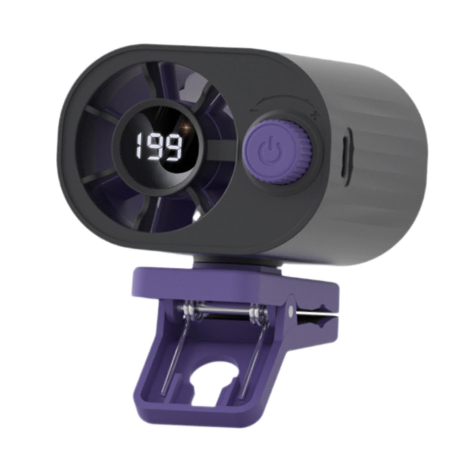 KESOTO Mini Ventilatore Portatile con Clip, Ricarica USB, Rotazione a 360°, Ventilatore Personale rinfrescante, da scrivania, Ideale per Viaggi, Escursioni e, Nero