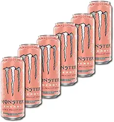 Pack de Monster Ultra Peachy Keen Zero Açúcar - 6 unidades de 473ml