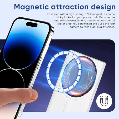Image of Magnetic Vlog Selfie Monitor Screen for iPhone & Android - Wireless Back Camera Display with 1080P /4K Support, Bluetooth Remote, Perfect for TikTok, Live Streaming & Content Creators