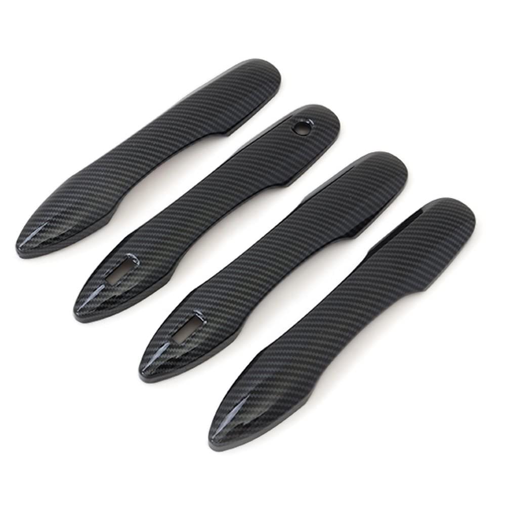 Rinkteea One Color Exterior Car Door Handle For Camry 70 /Corolla/Cross/Prius/Avalon 2017-2022 Carbon Fiber Door Handle Cover Trim Car Accessories(F)