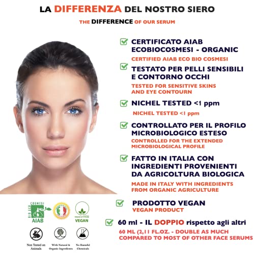 Größe 60 ml. BIO Hyaluron Serum mit Vitamin C/E Hochkonzentriert. Dermaroller geeignet. Gesichtsserum mit Organischen… - Image 4