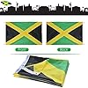 AhfuLife Jamaica Flags 5ft x 3ft, 4pcs Large Jamaican National Flags - Double Side with Brass Eyelets for August Decor Culture Day National Heroes' Day Black History Month Decorations #5