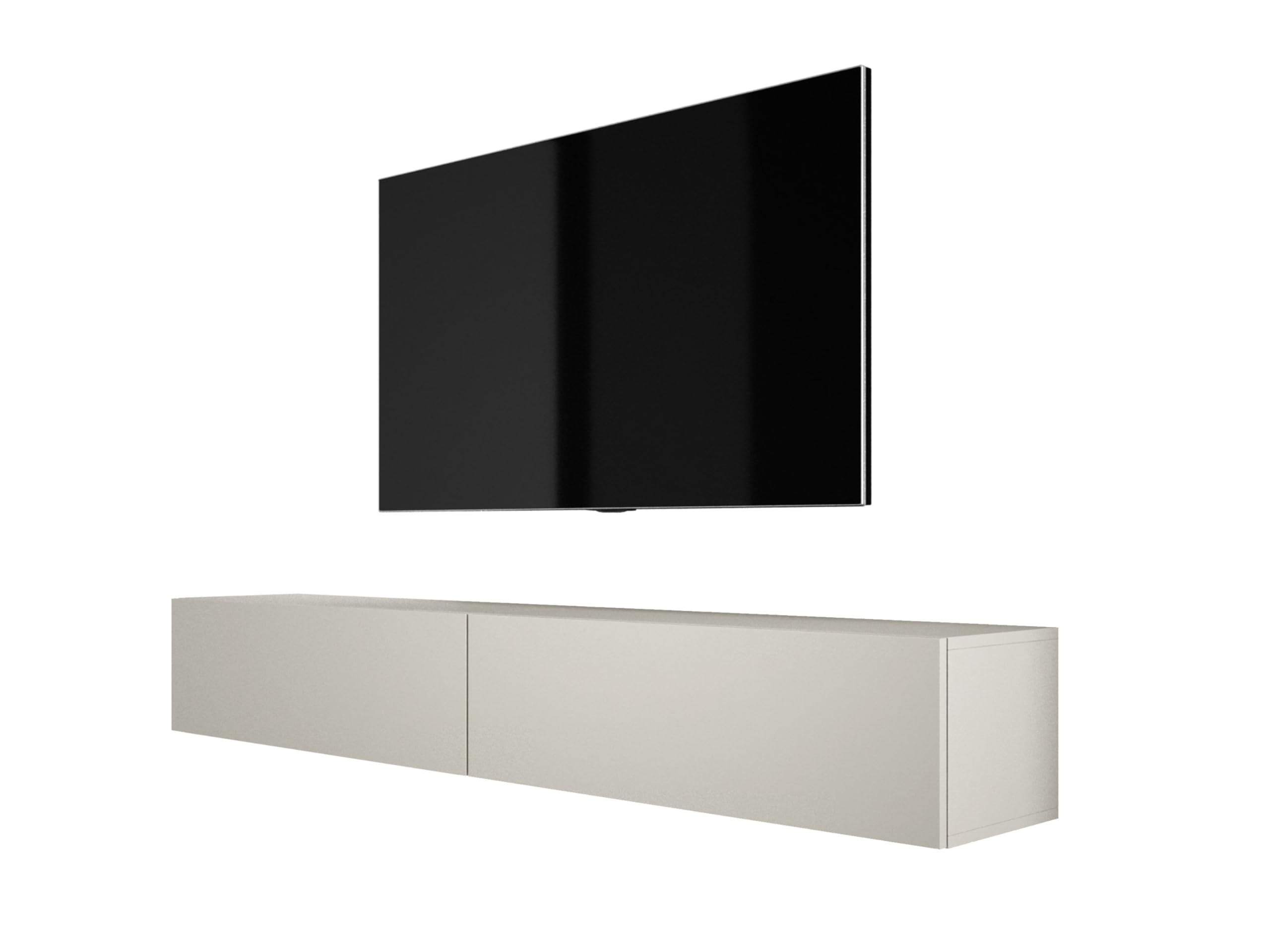 Hanging TV Cabinet (Width : 2 x 100 cm, Height: 34 cm, Depth: 32 cm) Lowboard, TV Cabinet, Cashmere.