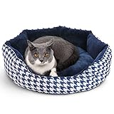 AOKCATS Cat Bed for Indoor Cats, 20 inches Round Double Sided Pet Bed for Small Dogs Kittens, Self...