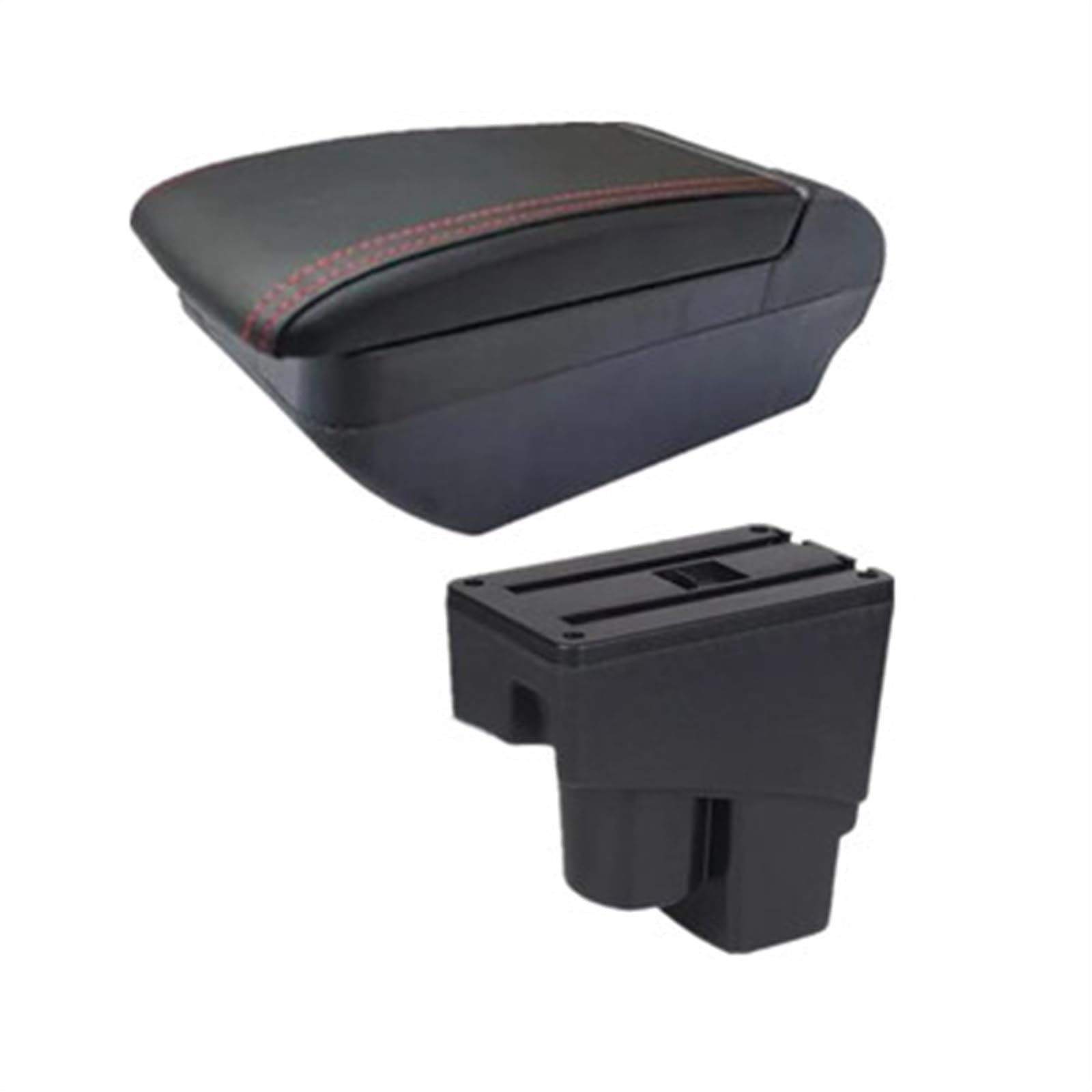 NOHEEU Car Armrest Box 2002-2007 Storage Modification Accessories For Fit For Jazz 1(F red line)