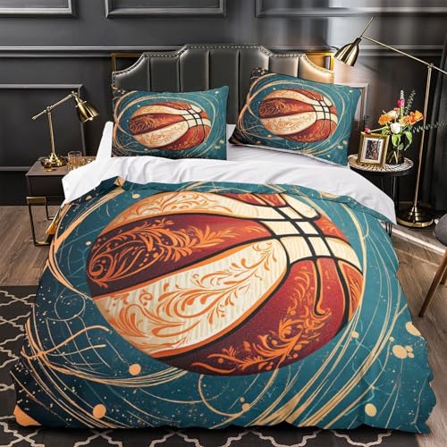 Linge de lit double imprimé 3D baseball en microfibre douce