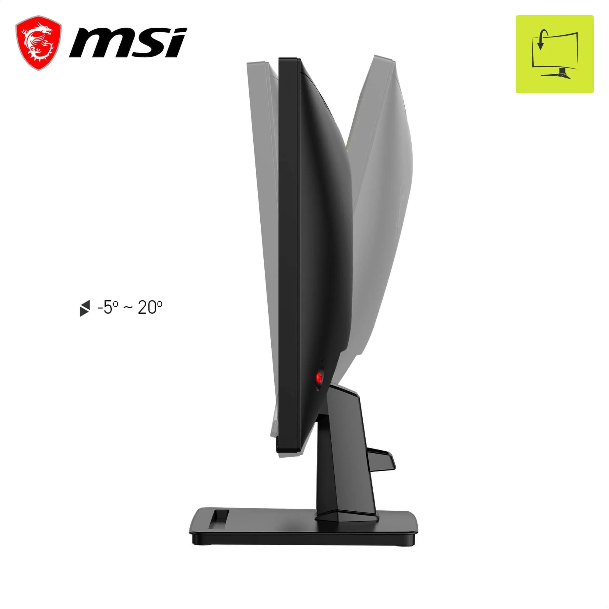 msi MAG 256FA E20 Monitor Gaming 24,5" 1920x1080 FHD Rapid IPS, 200 Hz, 0,5 ms, HDR Ready, AMD FreeSync Premium, Eye Care, AI Vision, HDMI 2.0b, DP 1.2a, senza cornice, compatibile VESA | Dalle Rapid IPS 1920x1080, 200Hz, 0,5ms, compatibile con VESA, HDMI