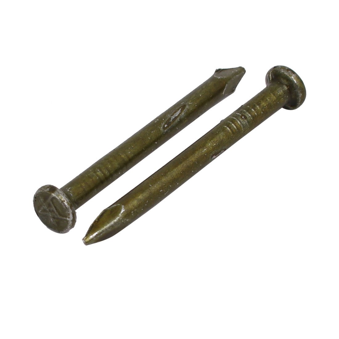 Aexit Fiber Concrete Fastener Cement Wall Carbon Steel Point Tip Wire Nails 3.4mmx40mm 50PCS Model:44as520qo716