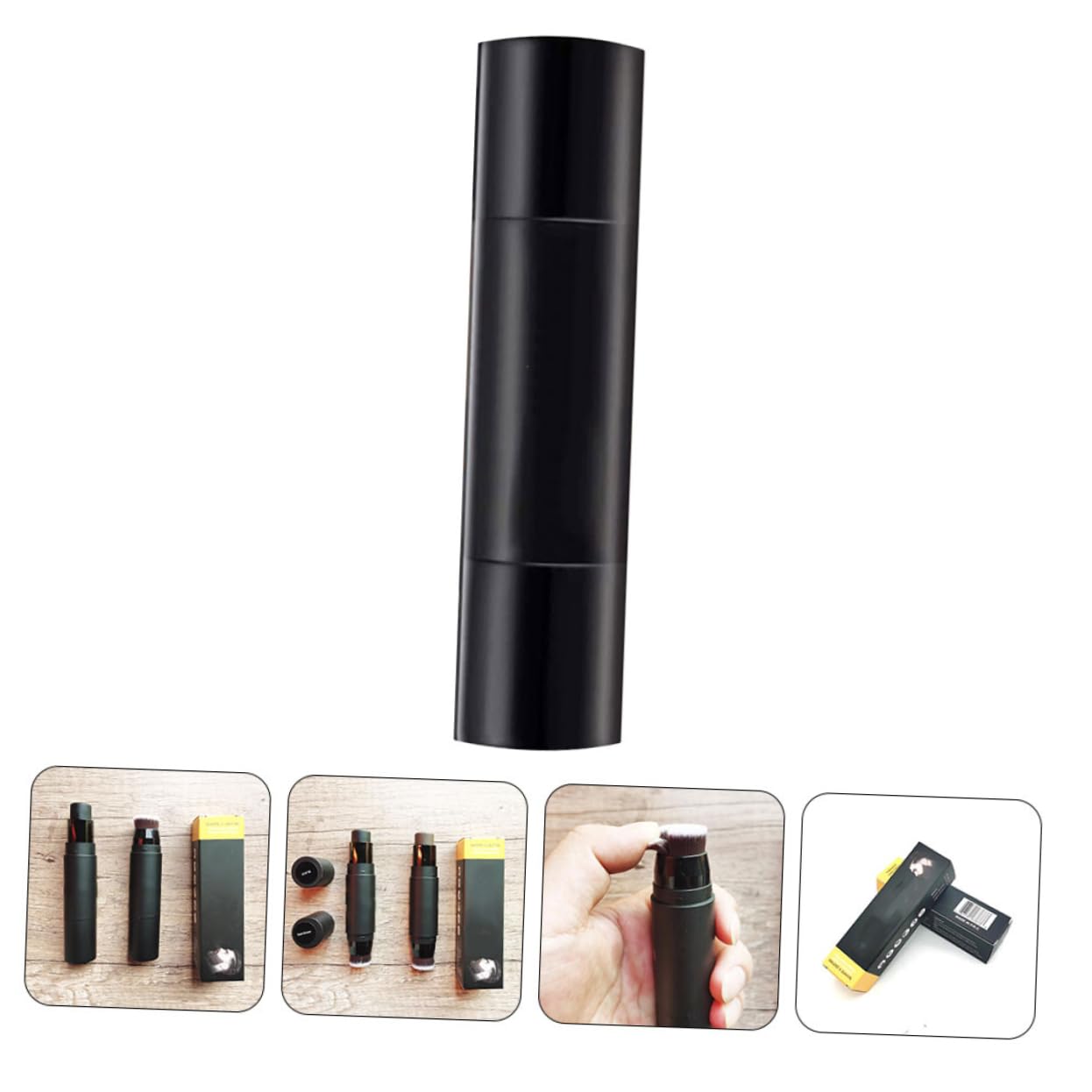 Healeved 3stücke Portable Beard Shaping Filler Stick Professioneller Bartfüller Für Männer Tragbar Langlebig Mit Bürste Tiefbraun Für Bartpflege Und Styling