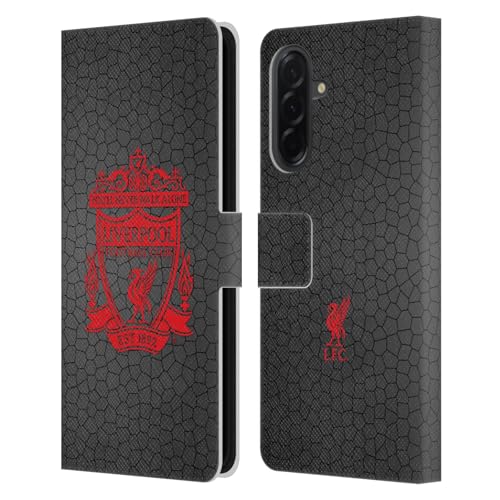 Étui portefeuille Liverpool FC en cuir noir pour Samsung Galaxy A36 5G avec design écusson