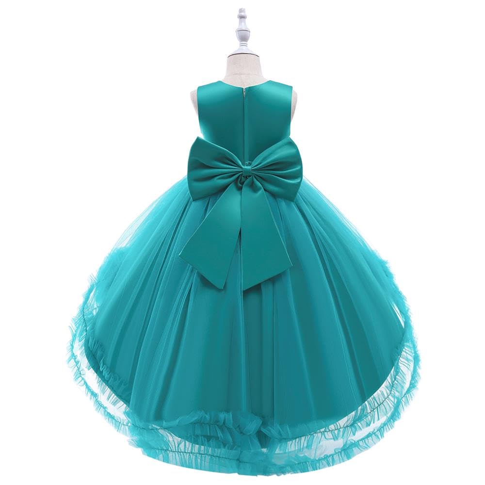 Lito Angels Vestito Damigella Abito da Festa Cerimonia Elegante per Bambina, Taglia 3-10 Anni, Rosa