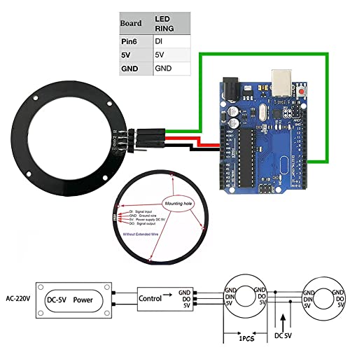 Sparkleiot 8 Bits Ws2812 Addressable Led Ring With Sm2.54-3P Wire thumb #5