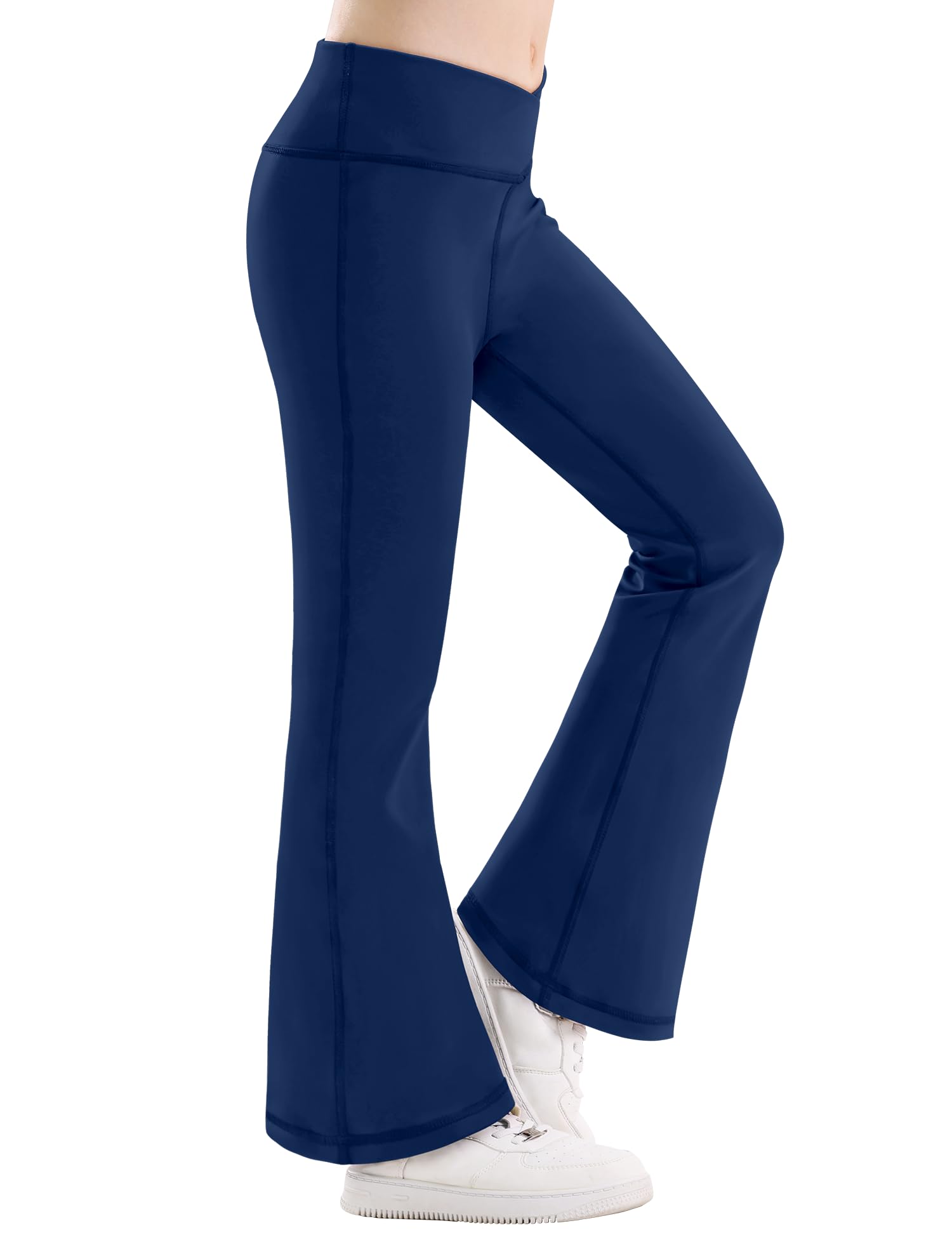 Girls Leggings Flare Pants Cross High Waisted Yoga Bootcut Pants Toddler Kids Youth Full Length Bell Bottoms Legging