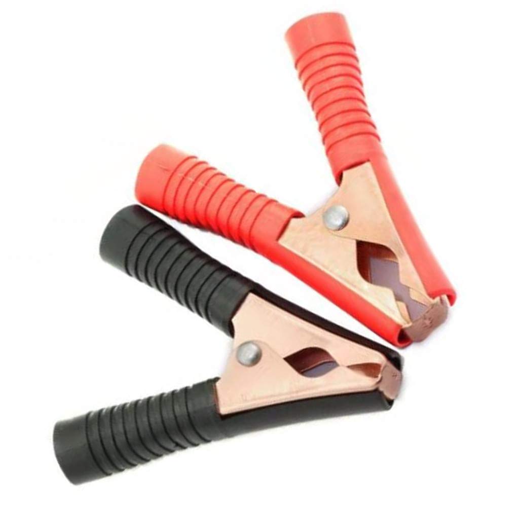 Test Alligator Crocodile Clip Clamp100A 90mm Full Insulated Car Alligator Clips Copper Plated Battery Clamps for Car Auto Vehicle 1pcs Red+1pcs Black.