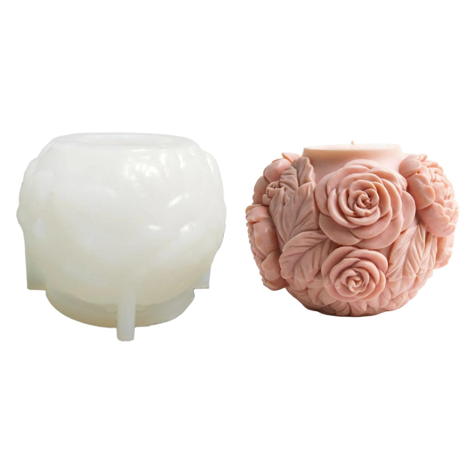 Hsioluted Food Grade Silicone Rose Shaped Making for Wedding Birthday Decorations Making